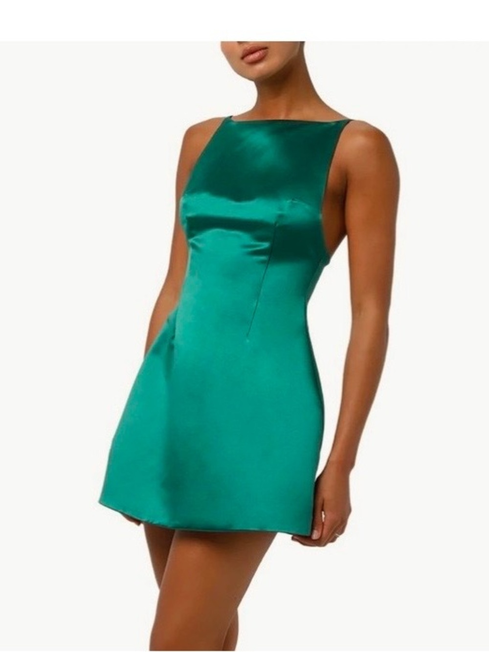Lulus Cody A line mini dress emerald